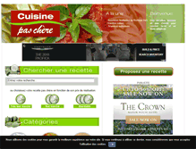 Tablet Screenshot of cuisine-pas-chere.com